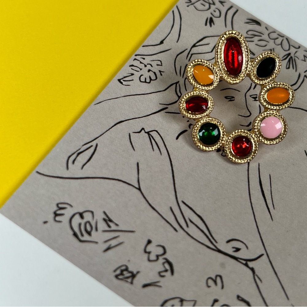 Elegant Multicolor Gemstone Ring